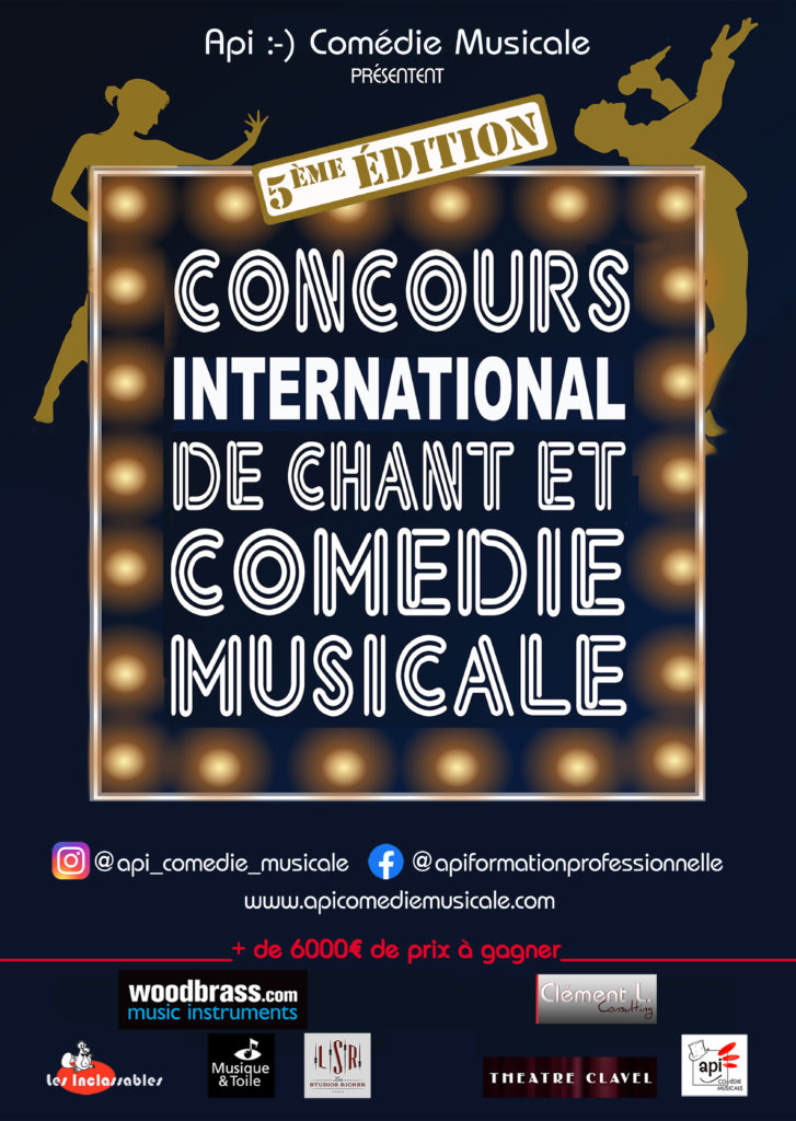 AFFICHE 2021 FINALE CONCOURS API COMÉDIE MUSICALE - PARTENAIRES